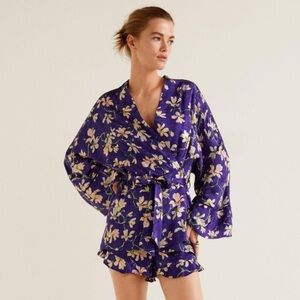 Mango Purple kimono blouse